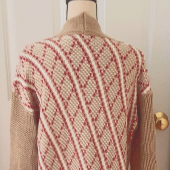 Anthropologie Woven Open Front Duster Sweater - Picture 4 of 6